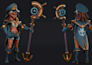 create stylised 3d character model, rig and texture for games and animation